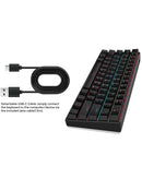 Teclado mecánico Dobe 61-Key RGB, retroiluminación personalizable SlowBack. Ideal para gaming y accesorios PC, diseño compacto.
