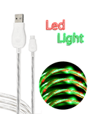 Compra en Guatemala el cable USB A-C de 3ft con puerto de carga visible y LED brillante de fast charging de SlowBack.