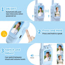 Walkie talkie de video SlowBack azul para niños, con pantalla LCD y botones grandes.