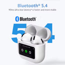 Compra los auriculares con cancelación de ruido inalámbricos A10 Pro en Guatemala, disponibles en color blanco y con pantalla táctil, ideales para escuchar música en tus viajes.