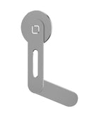 Soporte magnético de teléfono plateado de aleación de aluminio para coche, con base adhesiva.