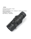 Encuentra la lente WD100 10X-200X con zoom variable ajustable para microscopios en Guatemala.