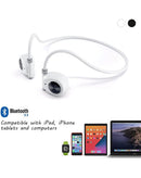 Audífonos Bluetooth inalámbricos blancos X56A, resistentes al agua, diseño ergonómico para deporte y uso diario.