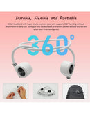 Audífonos Bluetooth inalámbricos blancos X56A, resistentes al agua, diseño ergonómico para deporte y uso diario.