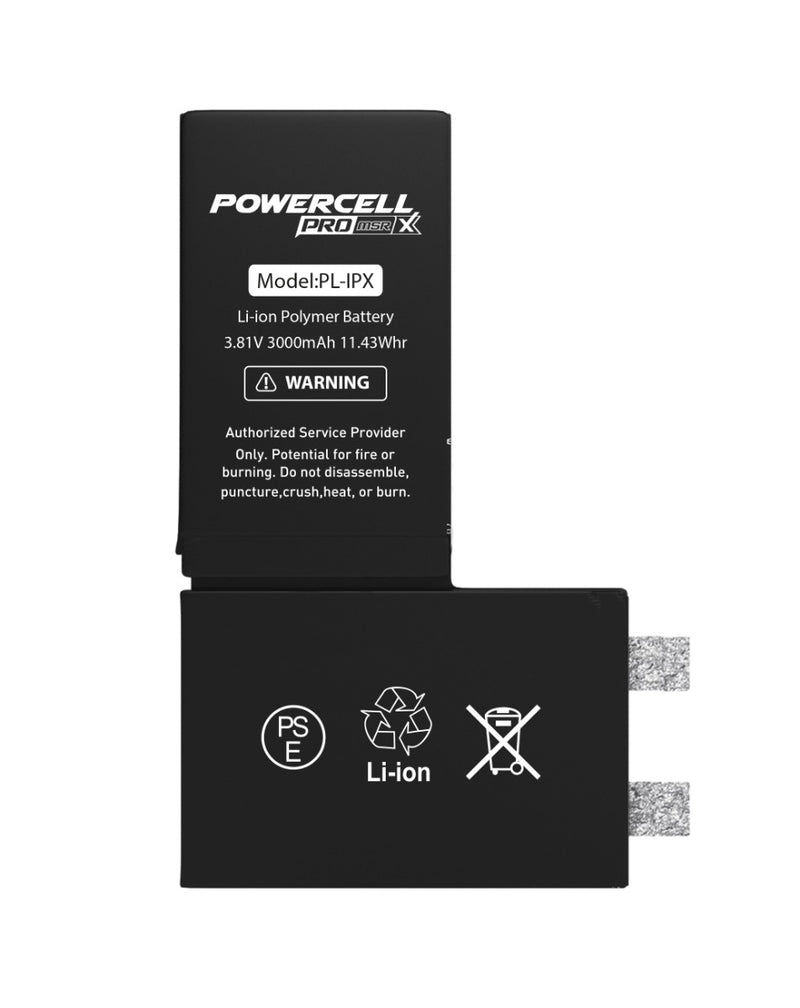 Reparación de batería POWERCELL PRO MSR Extended Capacity para iPhone X en Guatemala.