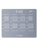 Kit de reballing CPU BGA XinZhiZao iPhone 6 a 15 PM, ideal para reparaciones y mantenimiento de iPhones en Guatemala.
