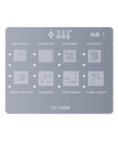 Kit de reballing CPU BGA XinZhiZao iPhone 6 a 15 PM, ideal para reparaciones y mantenimiento de iPhones en Guatemala.