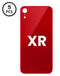 Tapa trasera roja con agujero de cámara ampliado para iPhone XR en tiendas de reparación en Guatemala.