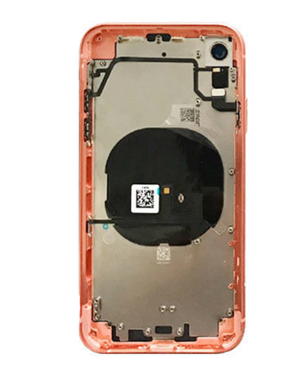 Encuentra tapa trasera con componentes preinstalados para iPhone XR en Guatemala.