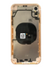 Estructura trasera con componentes preinstalados para iPhone XR en Guatemala, ideal para reparaciones y con etiqueta de color amarillo.