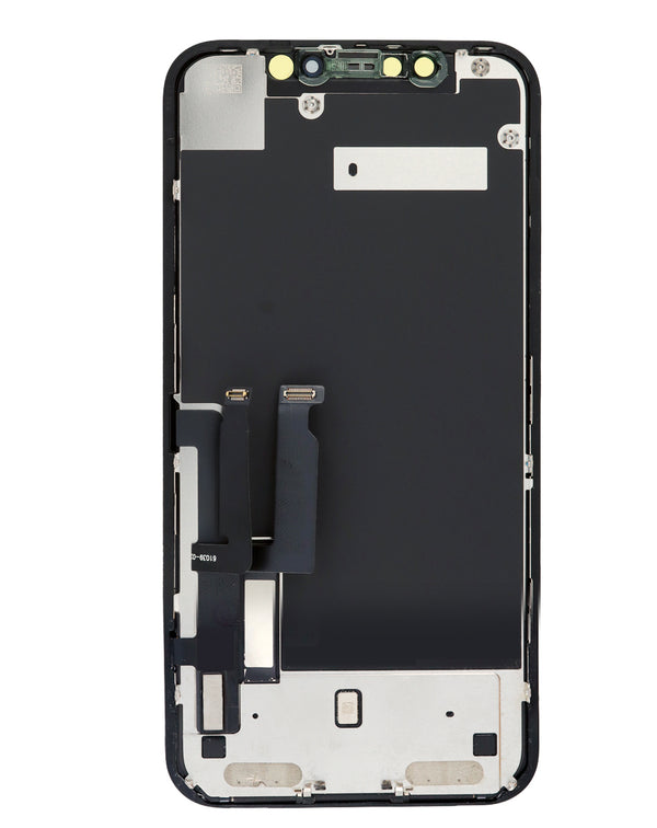 Reparación de pantalla premium para iPhone XR en Guatemala con etiquetas de BajoPPLCD y Pantalla LCD.
