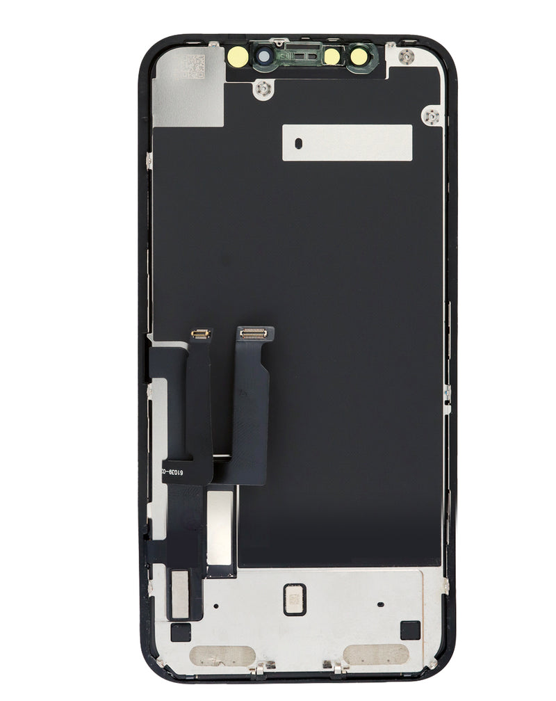 Reparación de pantalla premium para iPhone XR en Guatemala con etiquetas de BajoPPLCD y Pantalla LCD.