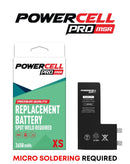 Celda de Bateria Powercell de iPhone XS Lista para soldadura spot
