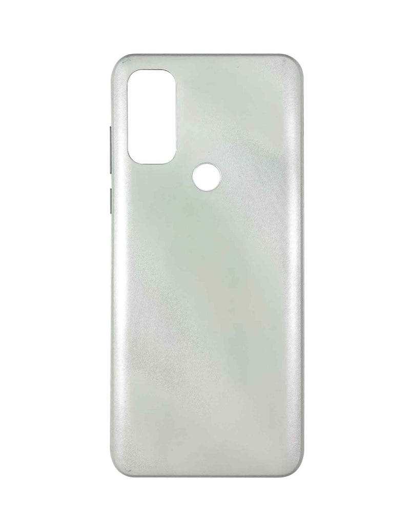 Tapa trasera blanca para Motorola G Pure XT2163/2021 disponible para reparación en Guatemala.