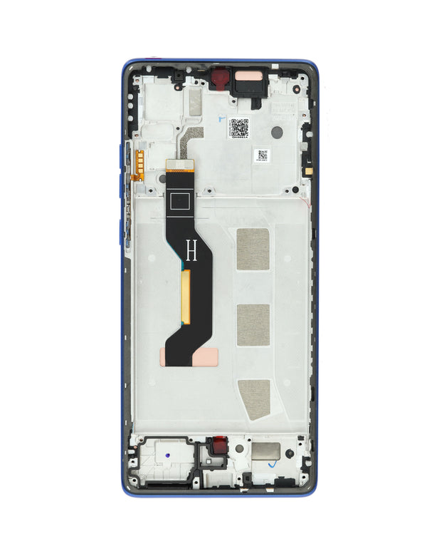 Reparación de pantalla OLED para Motorola Moto G85 en Guatemala con marco en color cobalto azul premium.