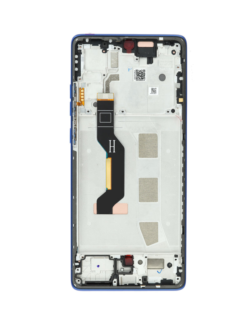 Reparación de pantalla OLED para Motorola Moto G85 en Guatemala con marco en color cobalto azul premium.