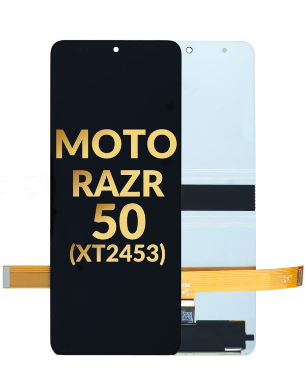 Reparación de pantalla OLED sin marco para Motorola Moto Razr 50 en Guatemala con calidad premium.