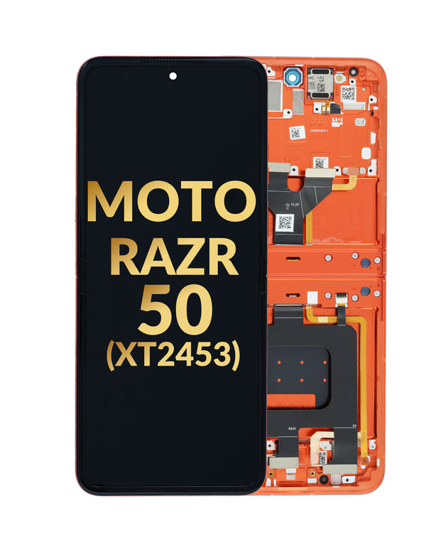 Reparación de pantalla OLED con marco para Motorola Moto Razr 50 en Guatemala.