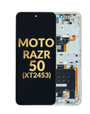Reparación de pantalla OLED con marco para Motorola Moto Razr 50 en Guatemala.