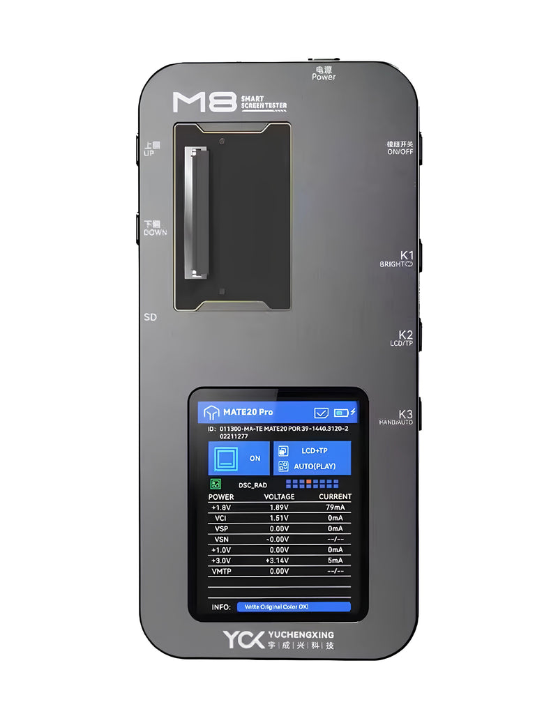 Encuentra la caja de prueba multifuncional YCX M8 para iPhone y teléfonos Android en Guatemala al mejor precio en mayorista de accesorios móviles.