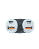Cargador de auto Y-Split 4 puertos 2 Type-A - 2 Type-C Negro (45W)