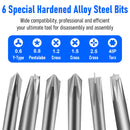 Set de destornilladores universal YYD 6 en 1 de precisión con puntas de 0.6mm a 4mm para electrónica.