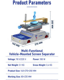 Máquina separadora LCD rotativa 360° con inclinación para reparación de pantallas de teléfonos, modelo YYD, SlowBack.