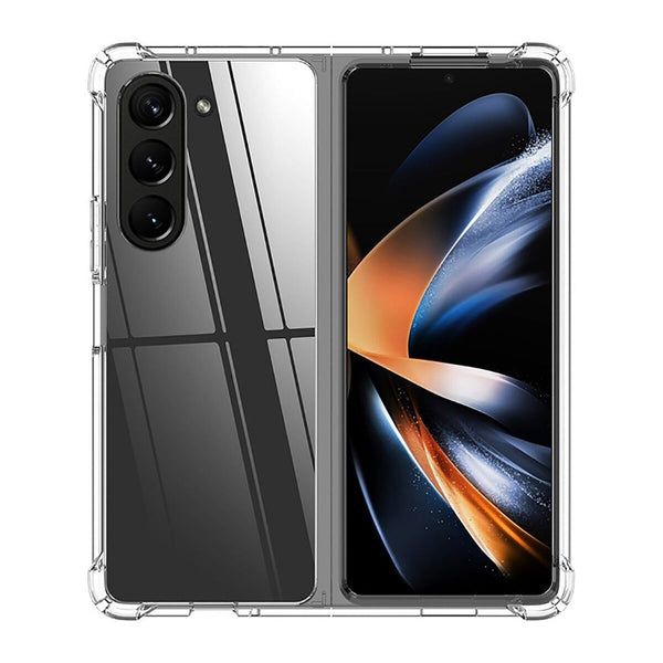 Protector transparente con tecnología Air Cushion para Samsung Galaxy Z Fold 6, disponible en Guatemala para reparaciones y accesorios.
