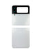 Tapa trasera Samsung Galaxy Z Flip 3 F711 (Set de 2 piezas) en color blanco sin logo disponible para reparaciones en Guatemala.