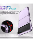 Funda híbrida transparente SlowBack para Samsung Galaxy Z Flip 4 con tecnología Air Cushion.