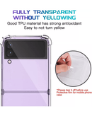 Funda híbrida transparente SlowBack para Samsung Galaxy Z Flip 4 con tecnología Air Cushion.