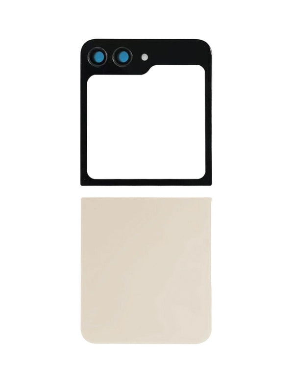 Compra la tapa trasera en color cream para Samsung Galaxy Z Flip 5 F731 en Guatemala.