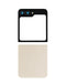 Compra la tapa trasera en color cream para Samsung Galaxy Z Flip 5 F731 en Guatemala.