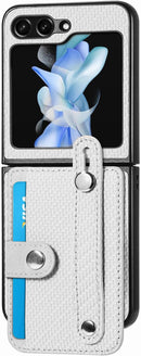 Encuentra la mejor funda cartera con ranura para tarjeta y correa para Samsung Galaxy Z Flip 5 en Guatemala.