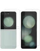 Protector de cristal templado claro para Galaxy Z Flip 5, perfecto para proteger la pantalla de tu celular en Guatemala.