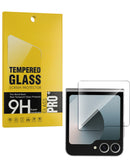 Protector de vidrio templado claro para Galaxy Z Flip 6 en Guatemala, ideal para reparaciones en talleres de telefonía móvil.