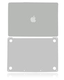 Skin 4 en 1 (Superior, Inferior, Teclado, Reposamanos) para MacBook Pro 13" (A2289 / Medio 2020) (Plata)
