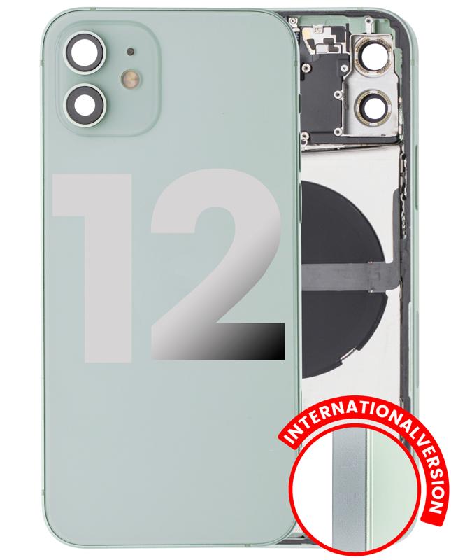 Tapa trasera con componentes pequeños pre-instalados para iPhone 12 (Versión Internacional) Verde