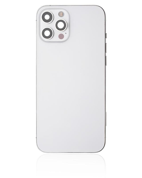 Tapa trasera para iPhone 12 Pro con componentes pequenos pre-instalados (Version US) (Usada original Calidad A) (Plata)