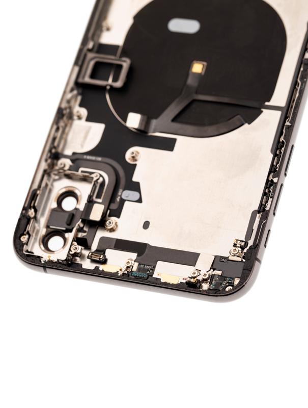 Tapa trasera con componentes pequenos pre-instalados para iPhone XS Max (Usado original calidad C) (Gris espacial)