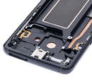 Pantalla USADA OLED para Samsung Galaxy S9 con marco (Negro Medianoche)