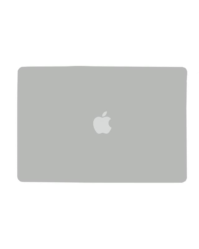 Skin 4 en 1 (Superior, Inferior, Teclado, Reposamanos) para MacBook Pro 13" (A2289 / Medio 2020) (Plata)