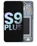 Pantalla OLED para Samsung Galaxy S9 Plus con marco (Original) (Gris)