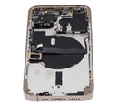 Tapa trasera para iPhone 13 Pro con componentes pequenos pre-instalados (Version US) Sin logo (Dorado)