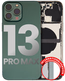 Tapa trasera para iPhone 13 Pro Max con componentes pequeños pre-instalados (Verde Alpino)