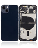 Tapa trasera para iPhone 13 con componentes pequeños pre-instalados (Versión EE.UU.) (Sin logo) (Negro Medianoche)