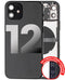 Tapa trasera con componentes pequeños para iPhone 12 (Versión internacional) Negra