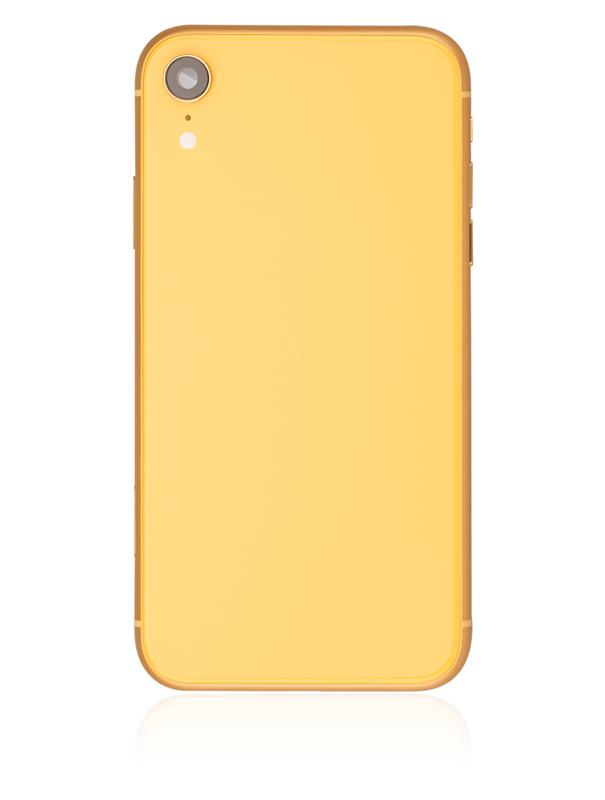 Tapa trasera con componentes pequeños para iPhone XR (Usado Original Grado B) (Amarillo)