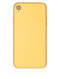 Tapa trasera para iPhone XR con componentes pequeños pre-instalados amarilla