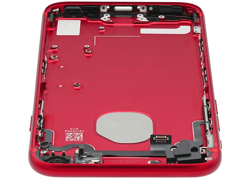 Tapa trasera con componentes pequenos pre-instalados para iPhone 7 (Usada original) Roja